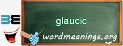 WordMeaning blackboard for glaucic